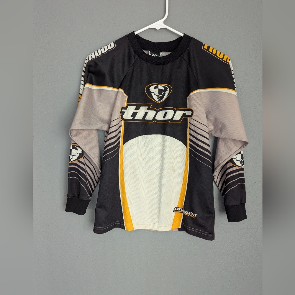 Thor Kids Long Sleeve Shirt - Black and Gray